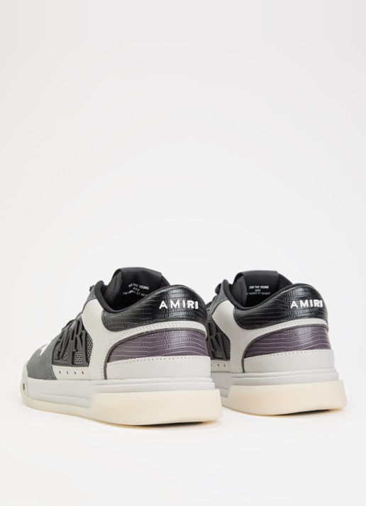AMIRI Classic Low sneaker van leer met details van suède - achterkant zwart