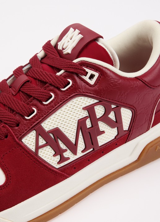 AMIRI Classic Low sneaker van leer met logo en details van mesh  - detail 5 donkerrood