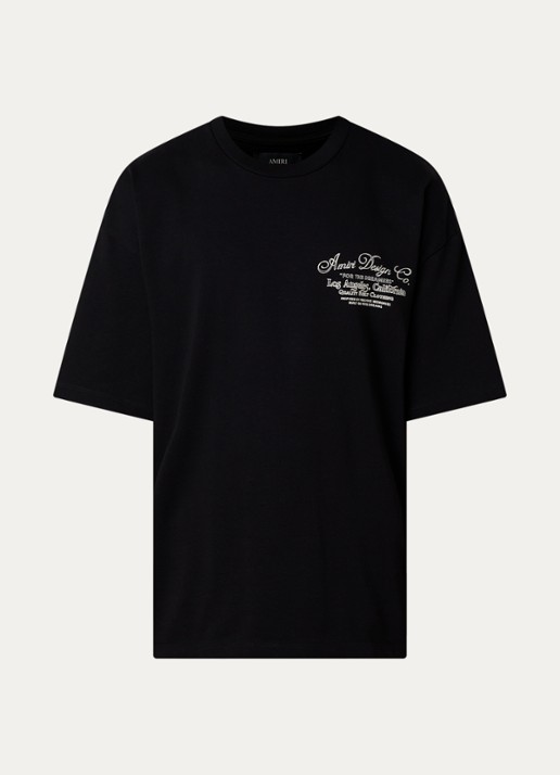 AMIRI Dreamers Chain T-shirt met logo- en backprint - voorkant 4 zwart