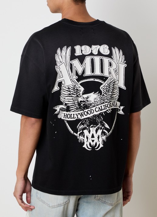 AMIRI Eagle 76 T-shirt met logo- en backprint
