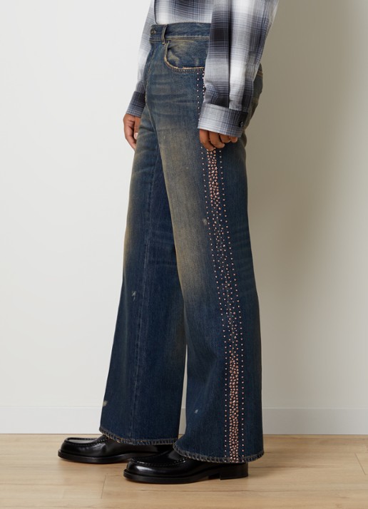AMIRI Embellished loose fit jeans met studs - detail 4 indigo