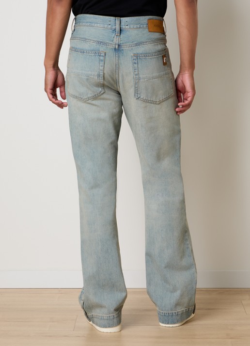 AMIRI Flared jeans met medium wassing en steekzakken - achterkant 3 indigo