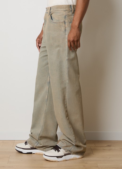 AMIRI Loose fit jeans met verwassen afwerking en steekzakken - detail 4 indigo
