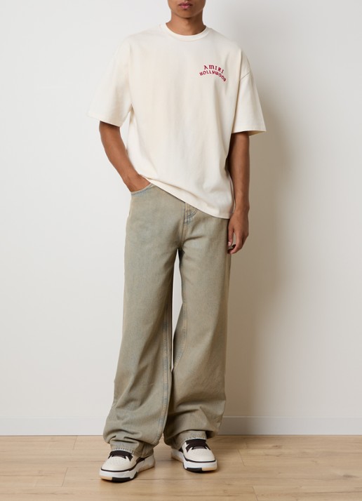 AMIRI Loose fit jeans met verwassen afwerking en steekzakken - voorkant 2 indigo