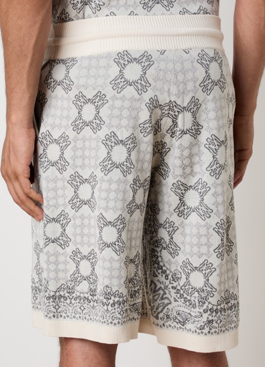 AMIRI Loose fit korte broek met logoborduring - achterkant 5 beige