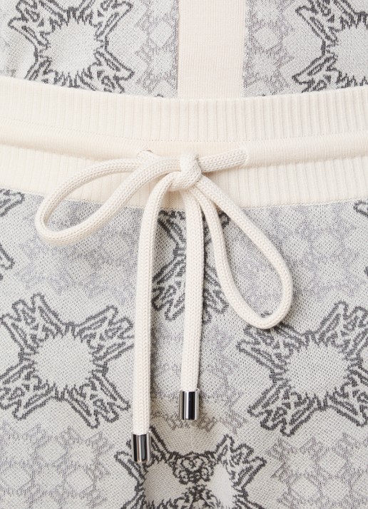 AMIRI Loose fit korte broek met logoborduring - detail 4 beige