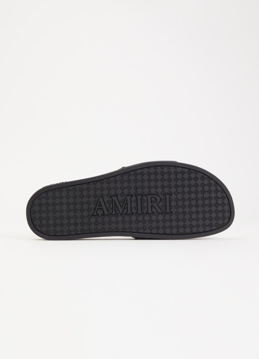 AMIRI MA slipper met structuur en logo - detail 5 zwart