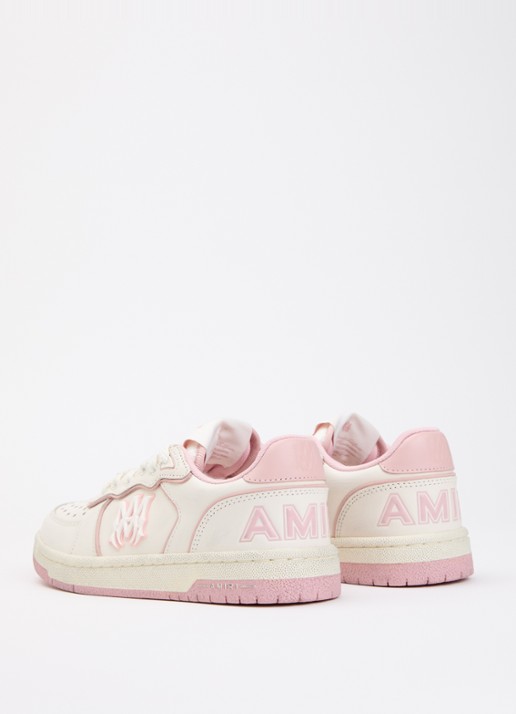 AMIRI Newport sneaker van leer met logo - achterkant lichtroze