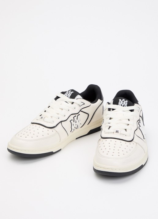 AMIRI Newport sneaker van leer met logo - detail 3 gebroken wit