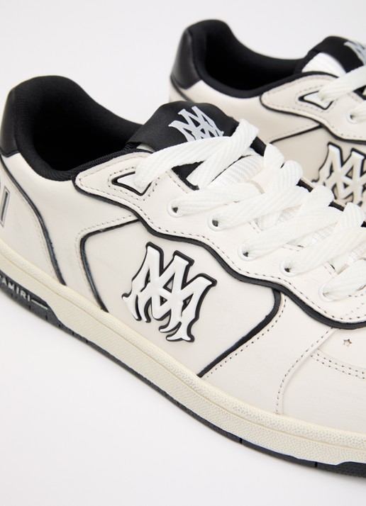 AMIRI Newport sneaker van leer met logo - detail 6 gebroken wit