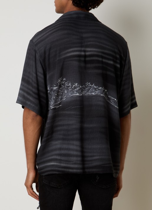 AMIRI Palms regular fit overhemd met print - achterkant 3 zwart