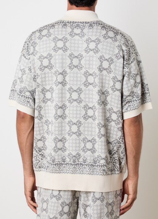 AMIRI Regular fit overhemd met print - achterkant 3 donkerbeige