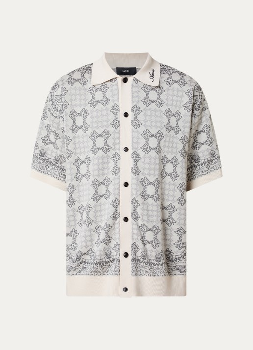 AMIRI Regular fit overhemd met print - voorkant 4 donkerbeige
