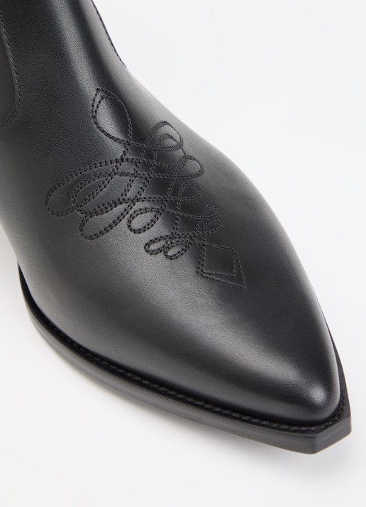 AMIRI Ryder cowboylaars van leer met metallic detail - detail 3 zwart
