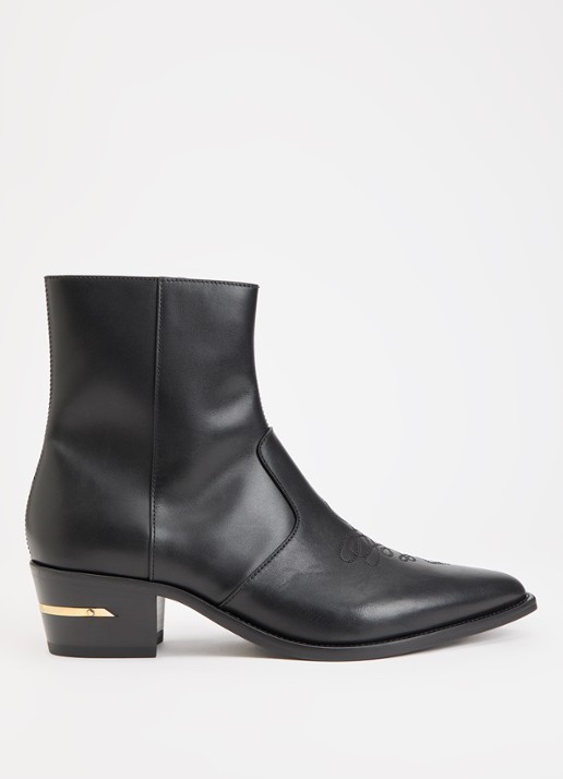 AMIRI Ryder cowboylaars van leer met metallic detail