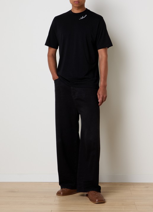 AMIRI Script T-shirt met logo - voorkant 5 zwart