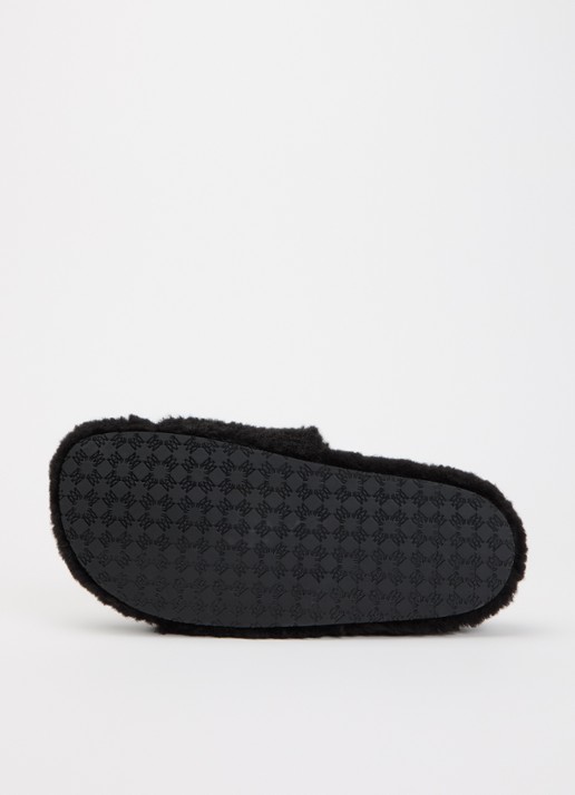 AMIRI Slipper van imitatiebont met logoborduring - detail 5 zwart