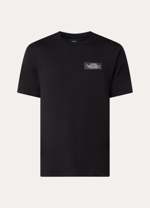 AMIRI Spirit T-shirt met logo- en backprint - voorkant 3 zwart