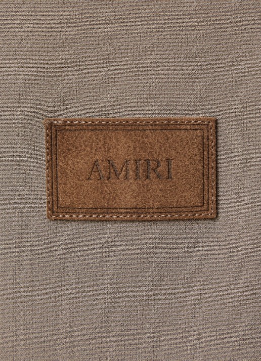 AMIRI Straight fit trackpants met steekzakken en logo - detail 4 donkerbeige