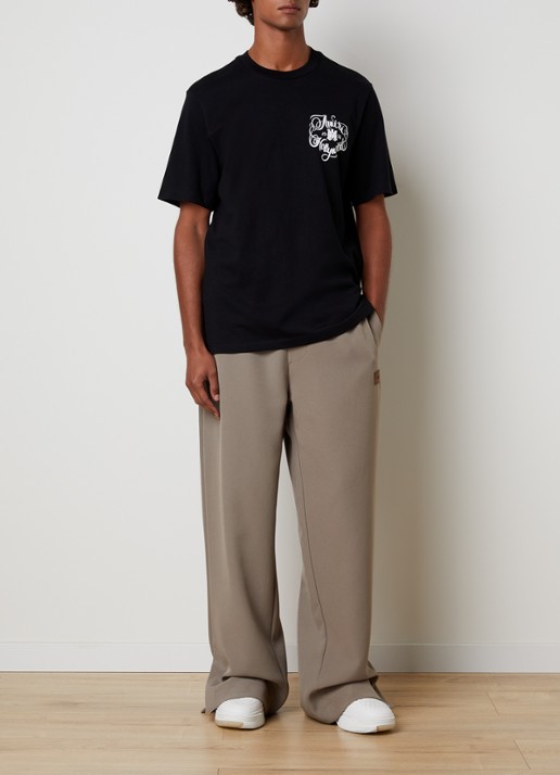 AMIRI Straight fit trackpants met steekzakken en logo - voorkant 6 donkerbeige