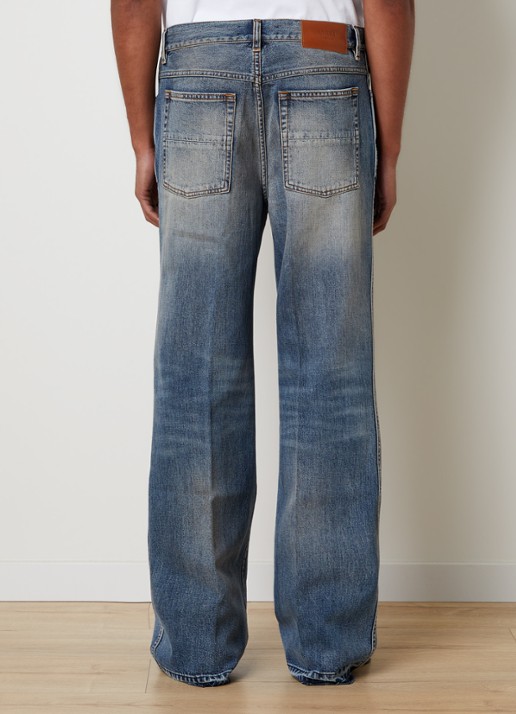 AMIRI Straight leg jeans met verwassen afwerking - achterkant indigo