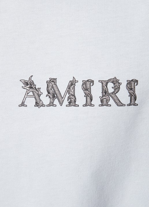 AMIRI T-shirt met logo- en backprint - detail 5 lichtgrijs