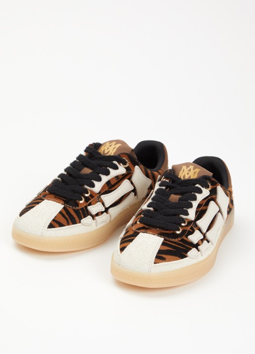 AMIRI Zebra Pacific Bones sneaker van leer met suède details - detail bruin