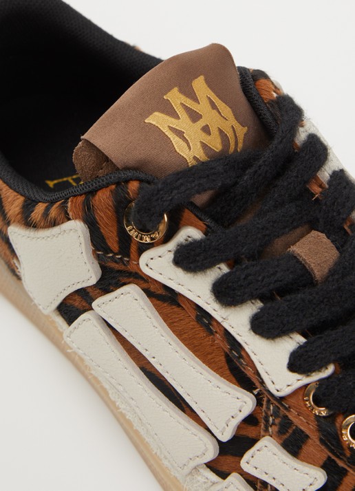 AMIRI Zebra Pacific Bones sneaker van leer met suède details - detail 4 bruin