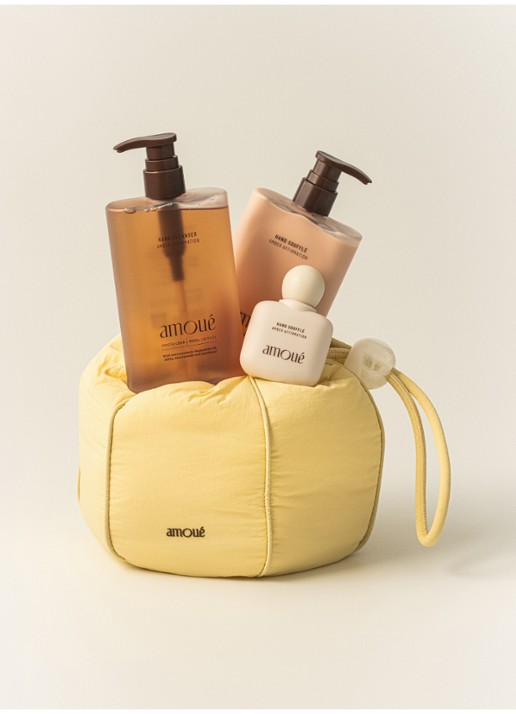 Amoué Limited Edition Pouchette - make-up tas - voorkant 2 butter yellow