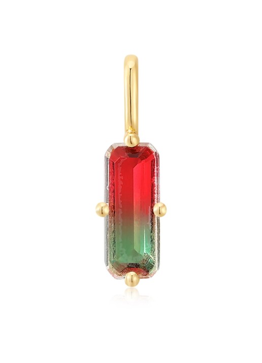 Ania Haie Faceted Red hanger S verguld - voorkant goud
