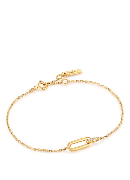 Ania Haie Glam Interlock armband verguld