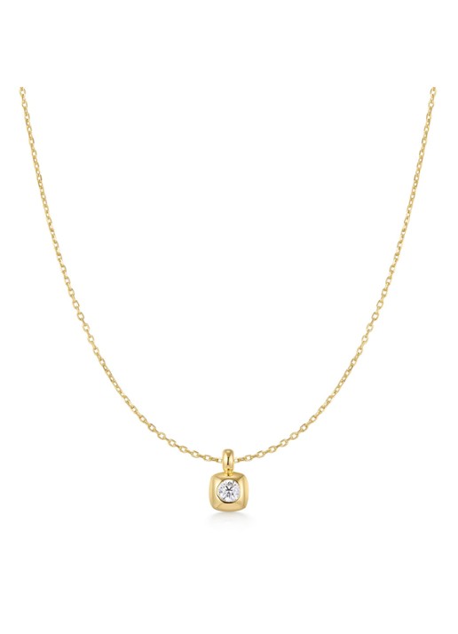 Ania Haie Modern Solitaire ketting S verguld