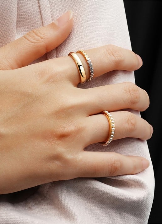 Ania Haie Square Circle Bezel ring  - voorkant 2 undefined