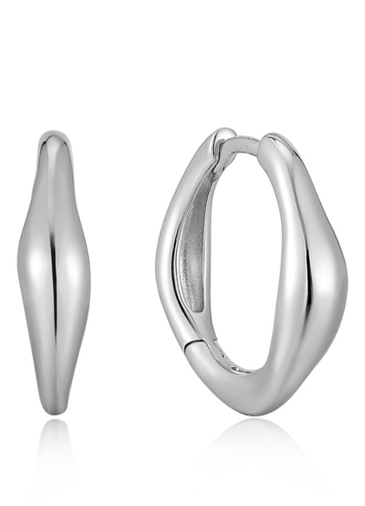 Ania Haie Wave Huggie oorringen van zilver 