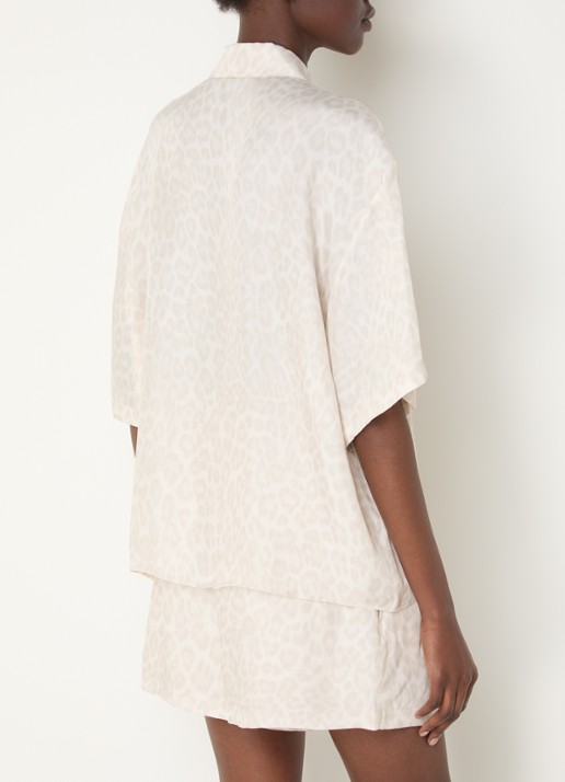 Anine Bing Blouse met panterprint - achterkant 4 beige