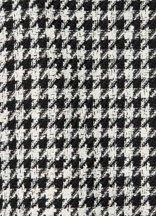 Anine Bing Cara cropped blazer van tweed met pied-de-poule dessin - detail 3 zwart