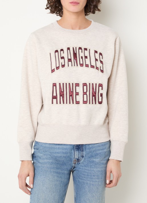 Anine Bing Harry sweater met logoborduring