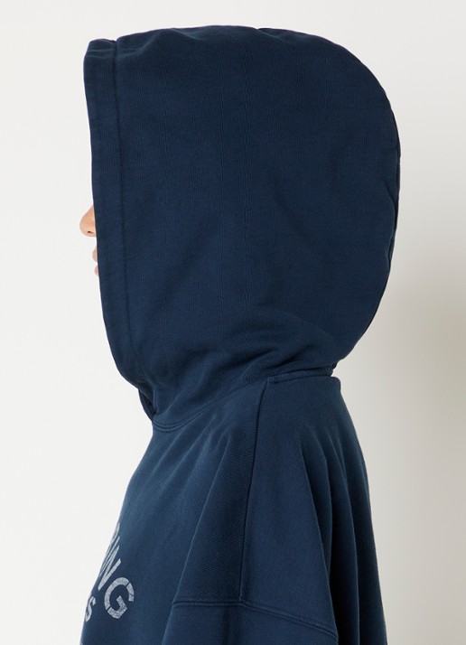 Anine Bing Harvey hoodie met logoprint - detail 2 donkerblauw
