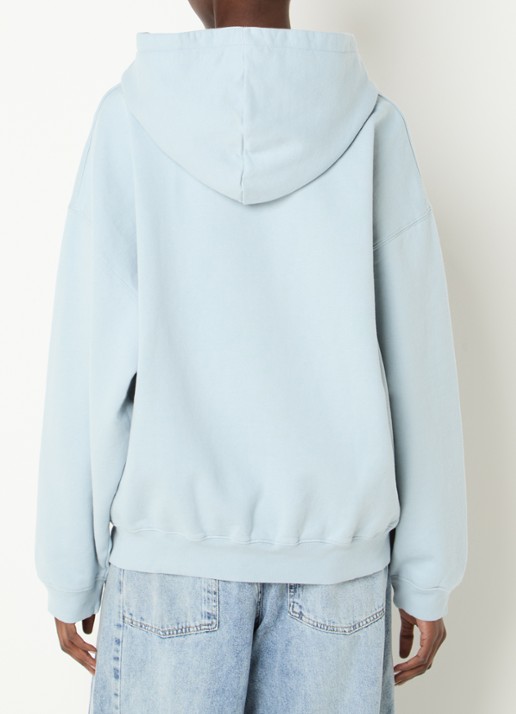 Anine Bing Harvey hoodie met patchwork - achterkant blauw