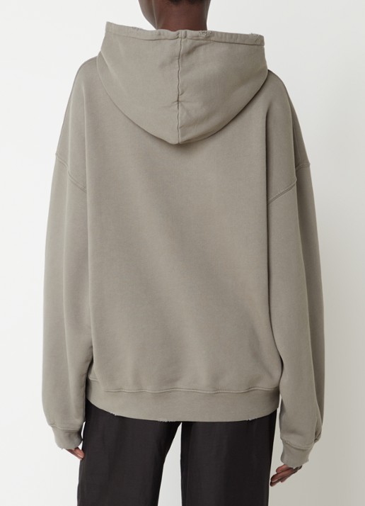 Anine Bing Harvey oversized hoodie van  katoen met logoprint - achterkant 3 groen