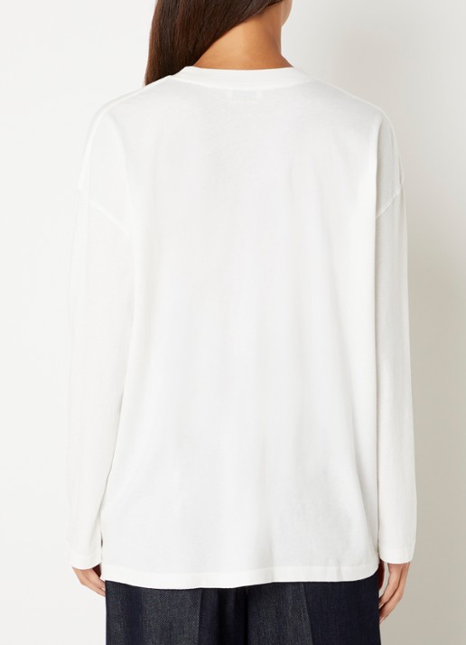 Anine Bing Ivan longsleeve met logoprint - achterkant 2 gebroken wit