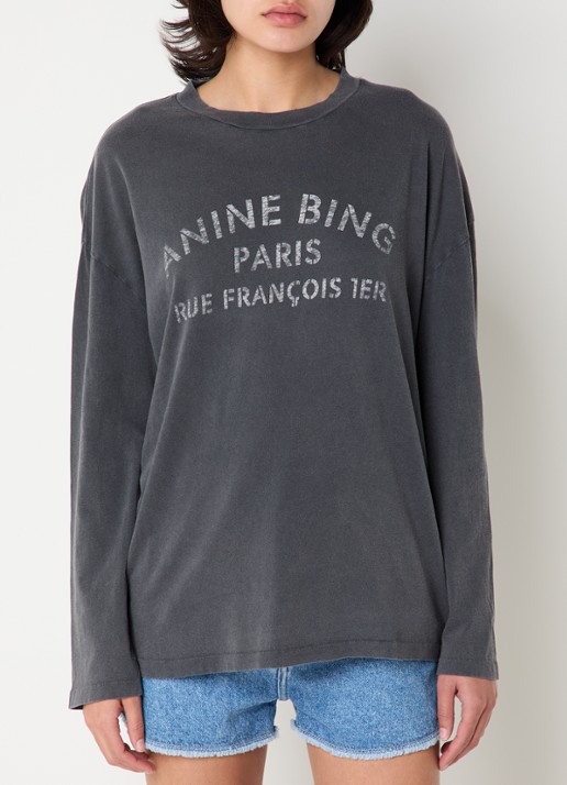 Anine Bing Ivan T-shirt met logoprint