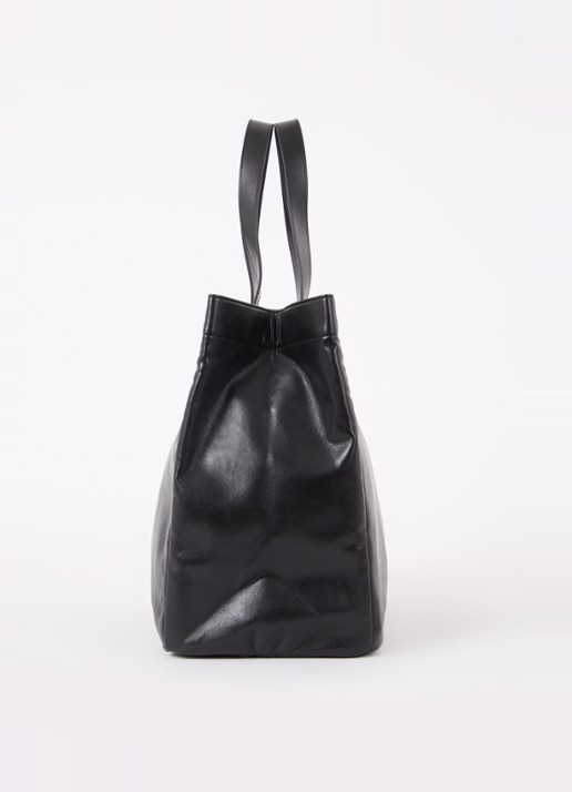 Anine Bing Large Rio shopper met leren details - detail 3 zwart