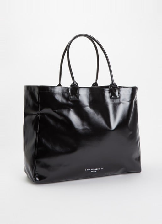 Anine Bing Leo shopper met logo - achterkant 4 zwart