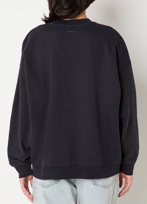 Anine Bing Miles sweater met logo  - achterkant zwart