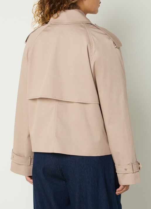 Anine Bing Rickie trenchcoat met steekzakken - achterkant 4 beige