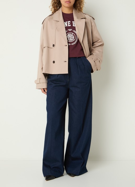 Anine Bing Rickie trenchcoat met steekzakken - voorkant 2 beige