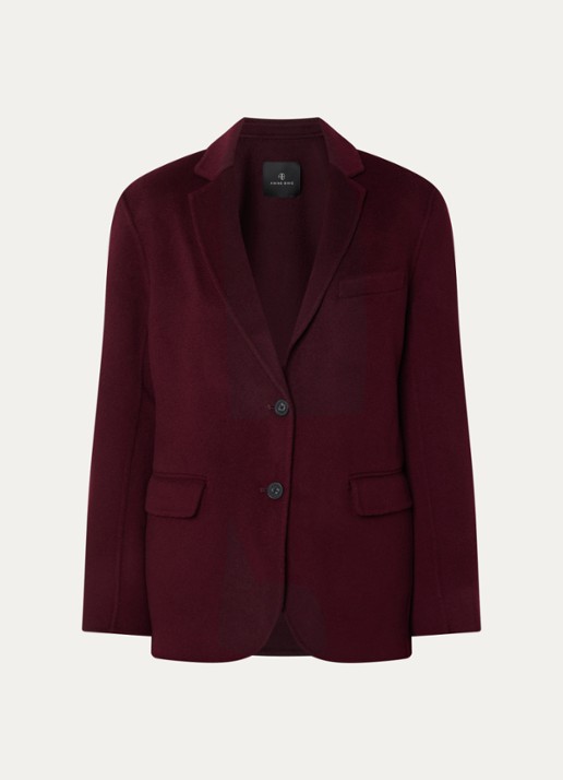 Anine Bing Sahara trenchcoat met opstaande kraag en klepzakken - voorkant 2 bruin