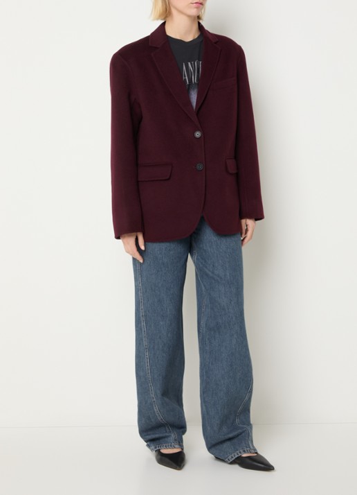 Anine Bing Sahara trenchcoat met opstaande kraag en klepzakken - voorkant 3 bruin