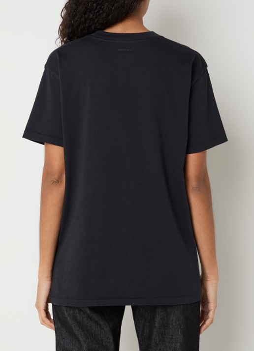 Anine Bing Walker T-shirt met logoprint - achterkant antraciet